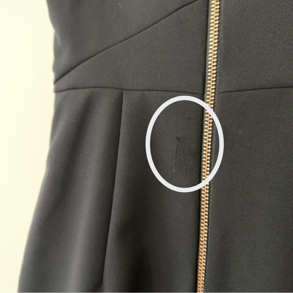 Ted Baker Black Yandal Asymmetric Bodycon Dress - Picture 9 of 14